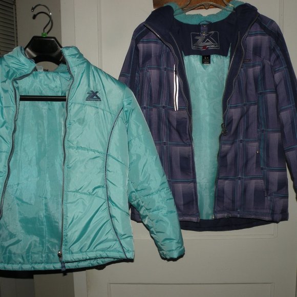 ZeroXPosur double jacket L 14 PURPLE TURQUOISE SNOWBOARD SNOW SKI - Picture 3 of 6